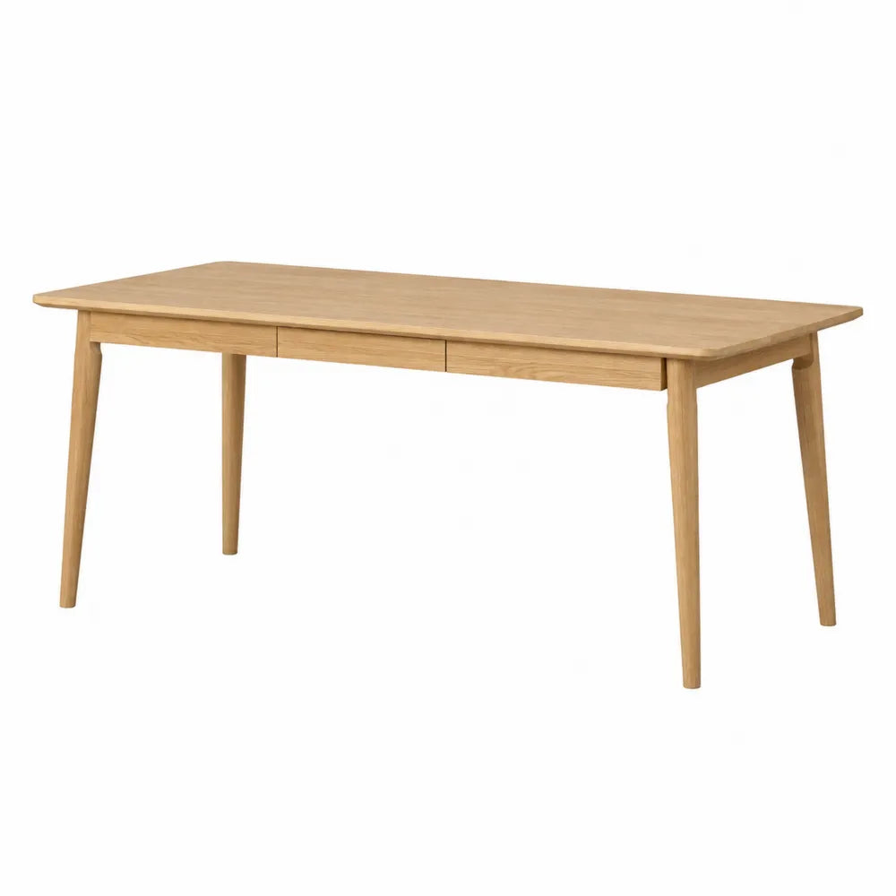 Tavolo da pranzo in legno di quercia 180x90x75 cm